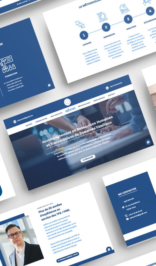 Création d'un site web et de l'UX/UI Design pour AVIZUM, société de consulting