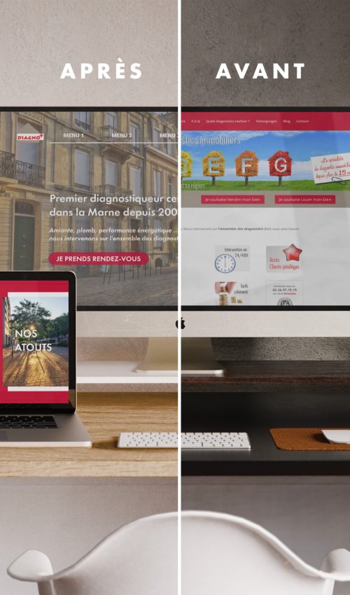 Refonte site web et UX/UI design pour Diagno+, spécialiste en diagnostic immobilier